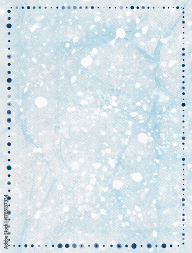 Winter abstract background with frosty texture and space for text, painted in watercolor style. Perfect for greeting cards, invitations, posters, and holiday designs.