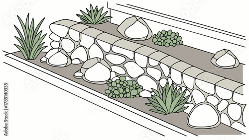 Rock and Boulder Collection Isolated on Transparent Background. Natural Stone Piles Vector Illustration for Landscape Architecture, Environment Design, and CAD Drawings