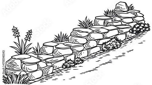 Rock and Boulder Collection Isolated on Transparent Background. Natural Stone Piles Vector Illustration for Landscape Architecture, Environment Design, and CAD Drawings