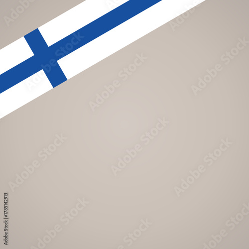 Top left corner ribbon flag of Finland