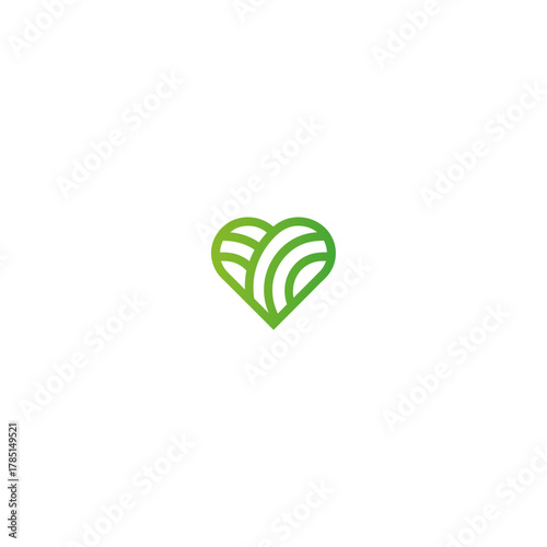 Farm love logo icon flat vector design