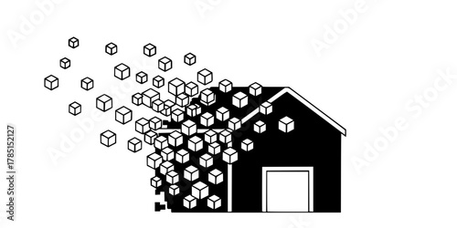 Decentralized Warehouse Agility Flat Vector Icon