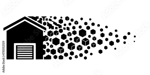 Decentralized Warehouse Agility Flat Vector Icon