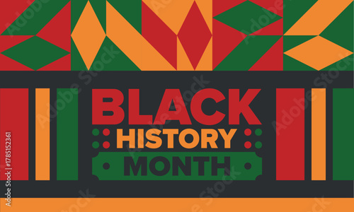 Black History Month. African American History. Celebrated annual. February and October. Poster, card, banner, background. Vector illustration