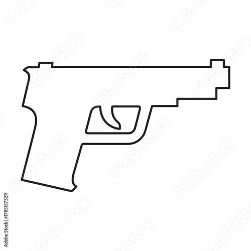 Pistol Outline Graphic