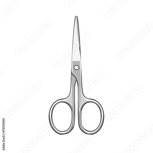 Sleek silver precision scissors ideal for meticulous cutting tasks personal grooming or crafts