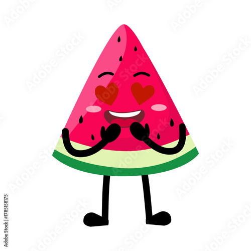 Cute Hand Drawn Crazy In Love Watermelon