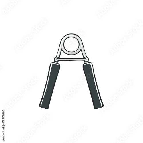 Hand Grip Strengthener Tool Illustration for Forearm Fitness Training