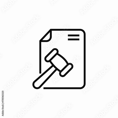 auction bid document icon sign vector