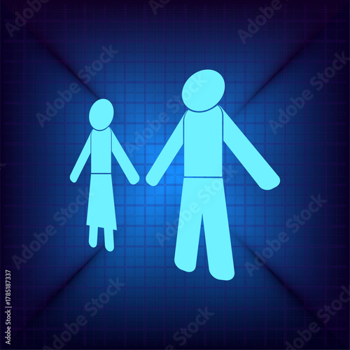 Vector illustration on a blue background