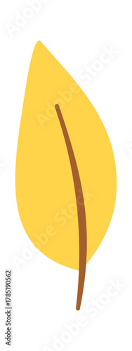 Autumn fallen leaf birch tree