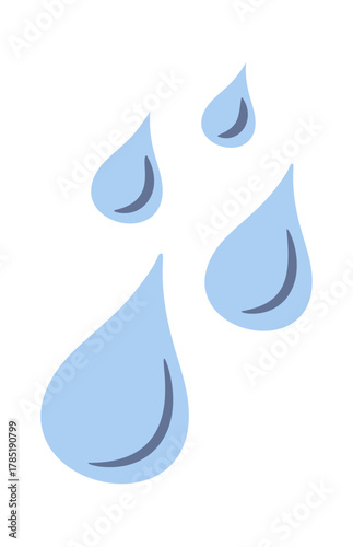 Rain drops falling weather element