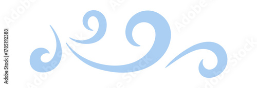 Hurricane wind flowing curves element