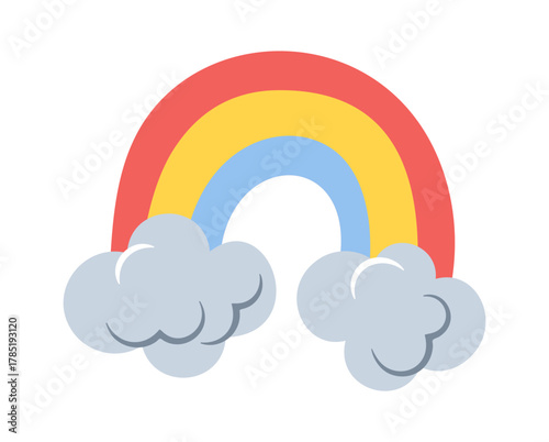 Colorful rainbow spectrum design element