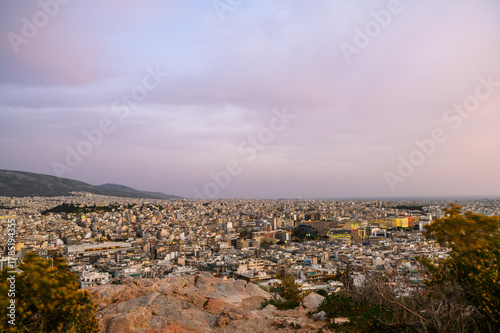 Grecja, Ateny. Widok na miasto ze Wzgórza Akropolu