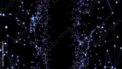 Plexus lines and dots network connection digital technology background