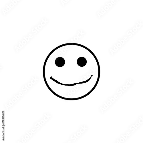 Simple Outline Graphic of a Happy Face