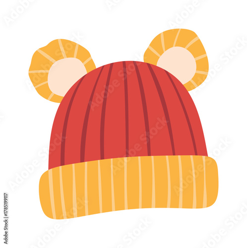 Warm winter hat childish handcrafted