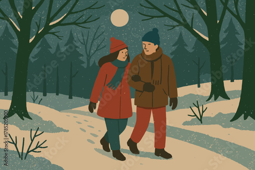 Any icon vector snow romantic no stroll speech winter bubbles balance forest