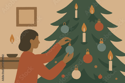 Christmas interior festive chinese no cozy letters labels full vector white decor