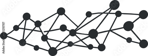 Abstract vector illustration of a network of connected dots and lines, suitable for technology and data visualization projects