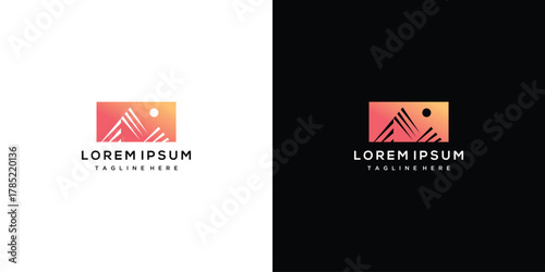 mountain logo vector icon illustration.