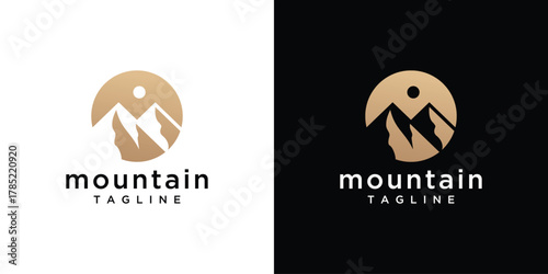 mountain logo vector icon illustration.