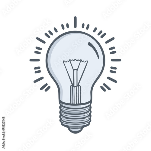 Creative lightbulb illustration with glowing effect for innovative idea concept