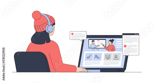 Remote work interaction with virtual meeting and online collaboration tools