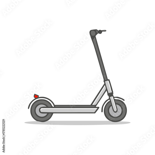 Modern Electric Scooter Vector Illustration Clean Design Urban Transportation