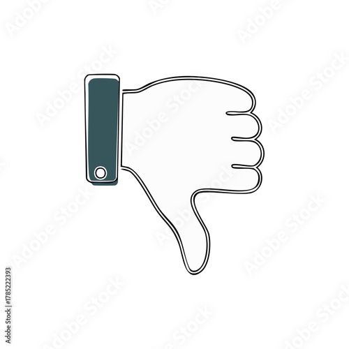 Down Thumb Hand Sign: Dislike Symbol, Negative Feedback, Criticism Gesture