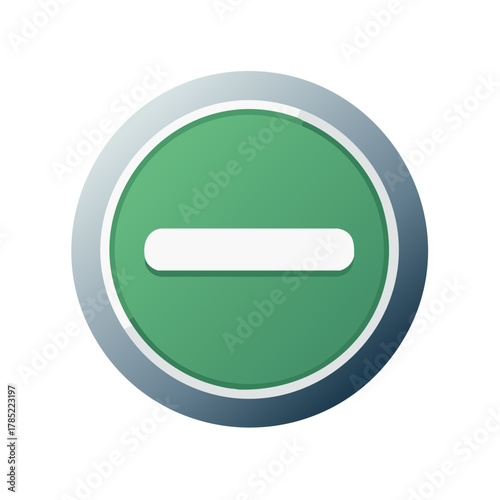Green circular icon with a white horizontal bar representing a minus sign or remove symbol.