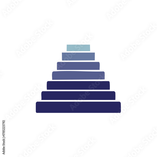 Stylized Stepwise Development Success Blue Toned Stages Ladder Progression Staircase
