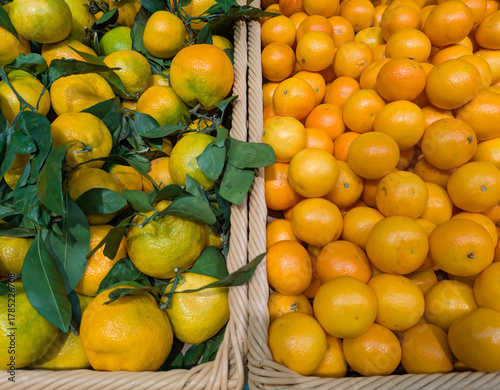 Tangerines in the supermarket