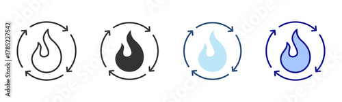 Metabolism Icon Set. Designed In Multi Style