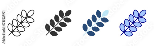 Wheat Icon Set. Designed In Multi Style