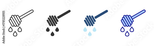 Honey Icon Set. Designed In Multi Style