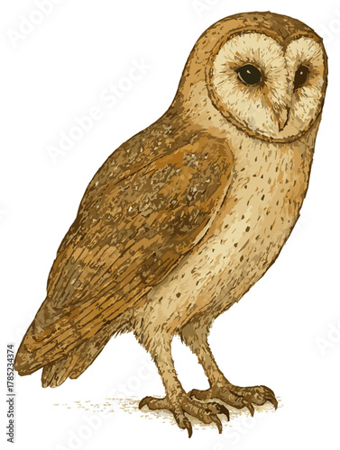 Tyto alba illustration art