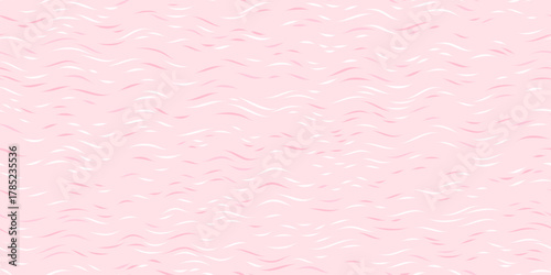 Wave lines nude gentle pattern. Beige girly curve print. Cute waves background