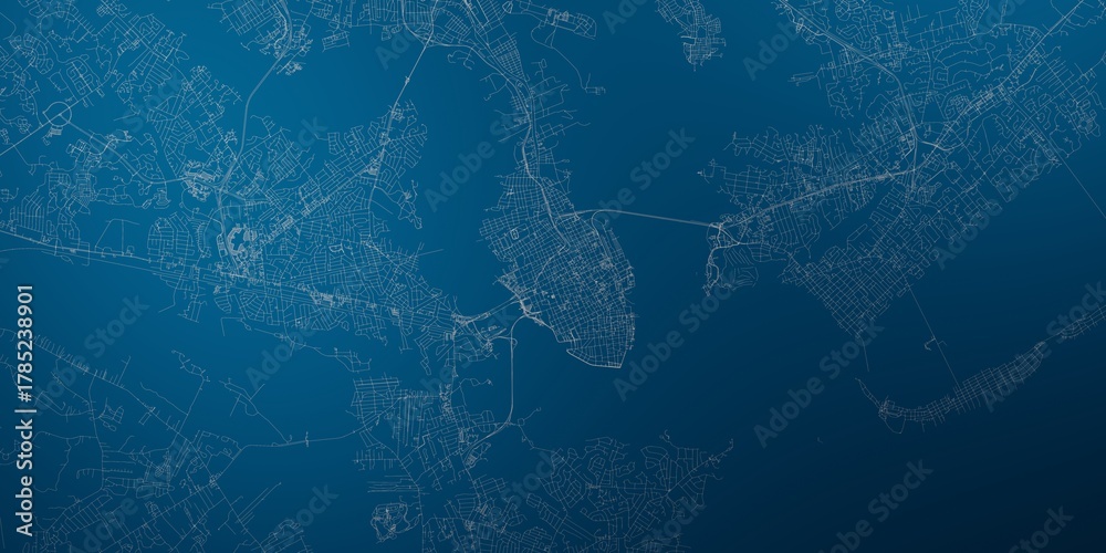Obraz premium Charleston (South Carolina, USA) street map. The style of the map is blue lights