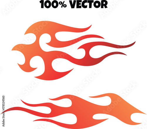 Innovative fire spark flame symbolizing safety, gas, and energy power solutions. Vector Illustration.