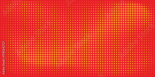 Dots halftone orange color pattern gradient texture with technology digital background.