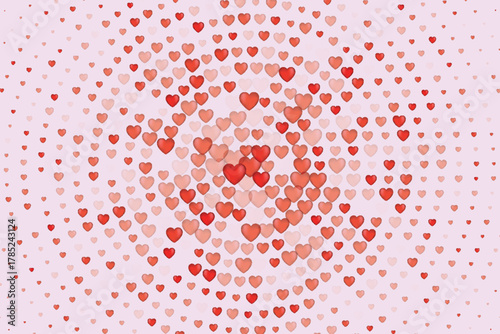 Cute doodle style hearts seamless vector pattern. Valentine's Day handwritten background. Marker drawn different heart shapes and silhouettes. Hand drawn ornament.