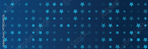 Halftone star pattern on blue gradient background template. America 4th of July Memorial or Independence day theme wallpaper.