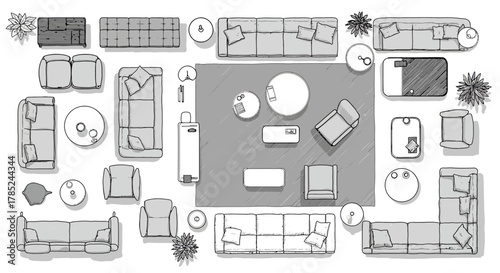interior design plan furniture layout and space planning for interior decorating offering visual representation for home staging and architectural design
