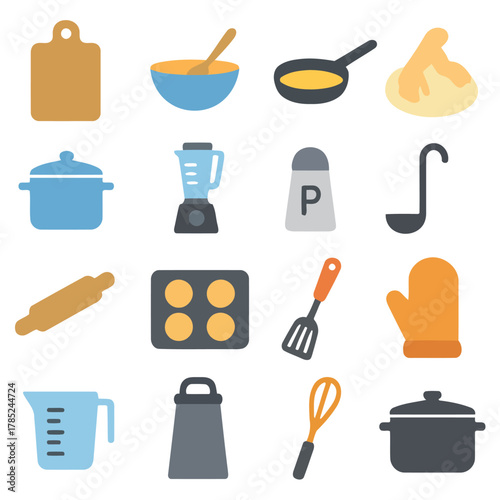 Culinary Essentials: An assortment of culinary tools, capturing the essence of home cooking and professional food preparation, embodying the core of kitchen activities.