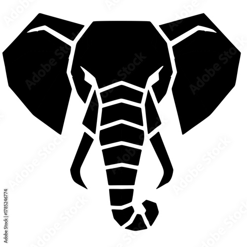 aesthetic logo of the king elephant symbolizing strength and grandeur