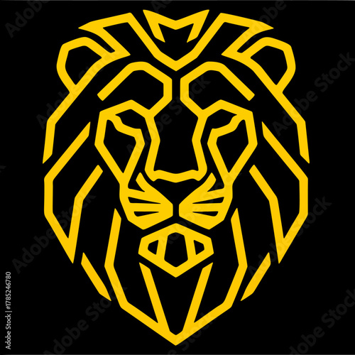 aesthetic logo of the king lion symbolizing strength and grandeur