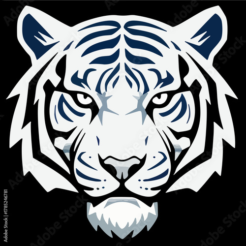 aesthetic logo of the tiger king with a crown symbolizing strength and grandeur