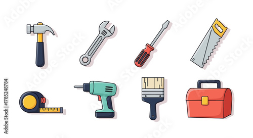 Cartoon animal faces collection set illustration for various design projects